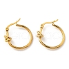PVD Vacuum Plating 304 Stainless Steel Knot Hoop Earrings EJEW-F319-06G-1