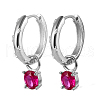 S925 Sterling Silver Flat Round Hoop Earrings NE2810-8-1