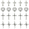 24Pcs 4 Styles Tibetan Style Alloy Pendants TIBE-FS0001-18-1