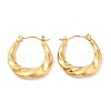 Ion Plating(IP) 304 Stainless Steel Hoop Earrings for Women STAS-D084-22G-1