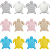 SUNNYCLUE 12Pcs 6 Colors Turtle Food Grade Eco-Friendly Silicone Focal Beads SIL-SC0001-88-1