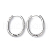 Brass Micro Pave Cubic Zirconia Hoop Earrings EJEW-P259-11P-1