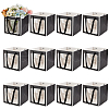 Square Paper Gift Tote Bags with Plastic Visible Window ABAG-WH0051-10B-1