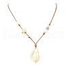 Shell Pendant Necklaces NJEW-TA00179-03-3