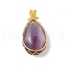 Natural Amethyst Big Pendants G-L524-11G-2