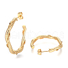 304 Stainless Steel Hoop Earring X-EJEW-F257-19G-2