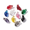 Transparent Resin Pendants RESI-E028-01G-M-1