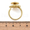 Dasiy Rotatable Open Cuff Rings for Women RJEW-C118-06G-5