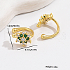 Elegant S925 Silver Cubic Zirconia Flower Cuff Earrings YI9014-3