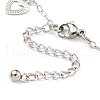 Non-Tarnish 304 Stainless Steel Cable Chain Hollow Charm Bracelets BJEW-P334-10A-P-3