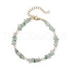 Natural Green Aventurine Chip Beaded Bracelets for Women BJEW-JB11742-07-2