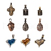 Brass Prayer Box Pendants KK-MSMC001-1-3