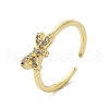 Rack Plating Brass Micro Pave Cubic Zirconia Finger Ring RJEW-C072-33A-G-1