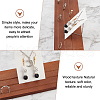 3-Slot Rectangle Wood Earring Cards Display Stands RDIS-WH0006-28B-4