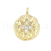 Rack Plating Brass with Cubic Zirconia Pendants KK-Q018-02G-1
