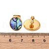 304 Stainless Steel Natural Paua Shell Stud Earrings EJEW-Z103-13G-5