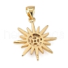 Brass Micro Pave Clear Cubic Zirconia Pendants KK-WH0035-72-2