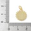 Brass Pave Natural White Shell Pendants KK-S522-06A-G-3