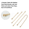 4 Strands 4 Styles 304 Stainless Steel Chain Extender STAS-YW0001-10G-2