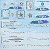 SUNNYCLUE DIY Ocean Theme Alloy Bookmarks Making Findings Kit DIY-SC0024-32-2