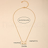 Fashionable Iron Hollow Out Book Pendant Necklaces for Women FS-WG9E5D2-01-3