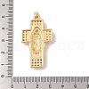 Brass Cubic Zirconia Pendants KK-Z050-05G-02-3