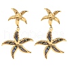 304 Stainless Steel & Shell Stud Earrings for Women EJEW-Z065-02G-01-2