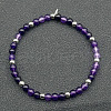 Natural Amethyst Bead Stretch Bracelets for Women LG9619-9-1