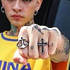 Cross Alloy Enamel Open Cuff Rings for Men FS-WGB4F7F-01-4