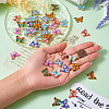  48Pcs 8 Colors Light Gold Tone Alloy Enamel Pendants ENAM-TA0001-89-6