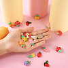 Biyun 40Pcs 10 Styles Opaque Resin Pendants RESI-BY0001-05-7