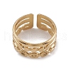 Ion Plating(IP) 304 Stainless Steel Triple Line Cuff Rings for Women RJEW-G285-15G-2