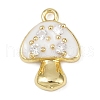 Brass Micro Pave Cubic Zirconia Pendants KK-R224-03G-2