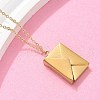 304 Stainless Steel Envolope Pendant Necklaces for Women NJEW-U037-01C-G-3
