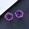 Alloy Rhinestone Stud Earrings WG72A22-03-1