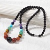 Natural Mixed Gemstone Graduated Beaded Necklace NJEW-JN04483-2