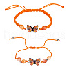 Adjustable Nylon Braided Bead Bracelets BJEW-TA00484-8