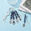 Natural Sodalite Beads Bookmarks AJEW-JK00247-4