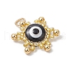 Glass Seed Beaded Sun with Evil Eye Pendants PALLOY-MZ00632-3