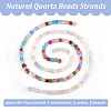 Olycraft 2 Strands 2 Colors Natural Quartz Beads Strands G-OC0004-59B-4