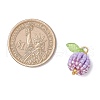 Glass Seed Beaded Berry Fruit Pendants PALLOY-MZ00729-03-2