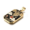 Tarot 304 Stainless Steel Enamel Pendants STAS-M119-09A-G-2