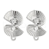 Brass Micro Pave Cubic Zirconia Stud Earring Findings KK-U015-04P-1