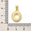 Rack Plating Brass Micro Pave Cubic Zirconia Pendants KK-L226-100G-O-3