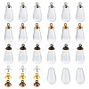DELORIGIN 9Pcs 3 Styles Alloy Bead Cap Pendant Bails FIND-DR0001-20B-1