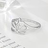 Flower 925 Sterling Silver Finger Rings FS-WG1E6A3-01-3