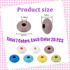   140pcs 7 colors Dyed Natural Beech Wood Beads WOOD-PH0003-11-2