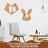 Rabbit Wall Mounted Brooch Jewelry Display Cork Tray AJEW-WH0433-01D-6