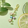 Resin Flower Pendant Decorations HJEW-JM01953-2