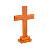 Pine Wood Cross Display Decorations AJEW-WH0083-30B-7